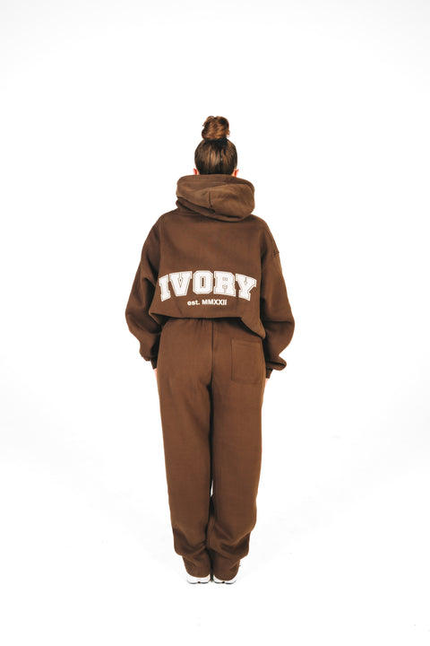 Ivory Essentials Hoodie - Brown