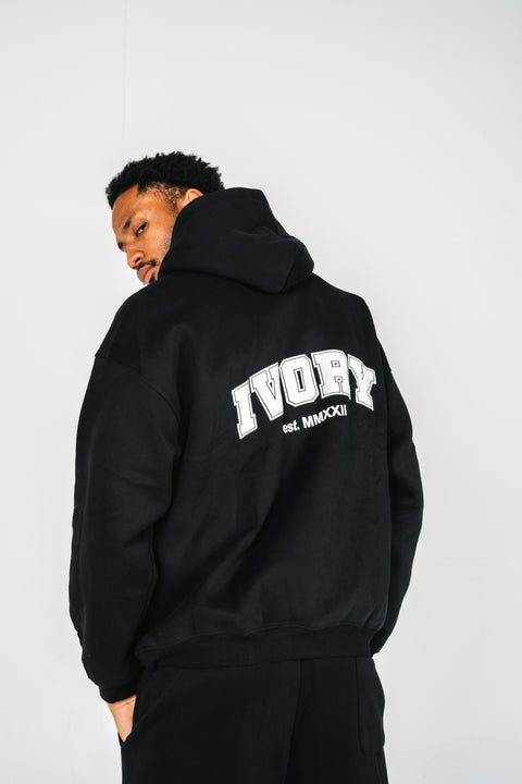 Ivory Essentials Hoodie - Black